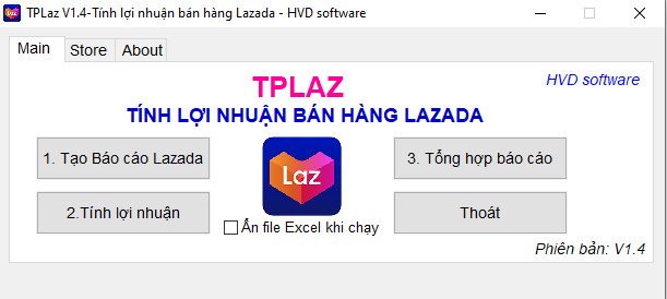 Hướng dẫn sử dụng phần mềm TPLaz tính lợi nhuận bán hàng Lazada 2 tplaz 2