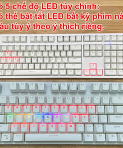 Bàn phím cơ không dây full size Noppoo F108 5 ban phim co noppoo f108 5