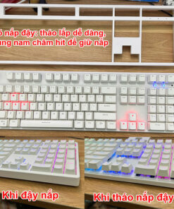 Bàn phím cơ không dây full size Noppoo F108 1 ban phim co noppoo f108 6